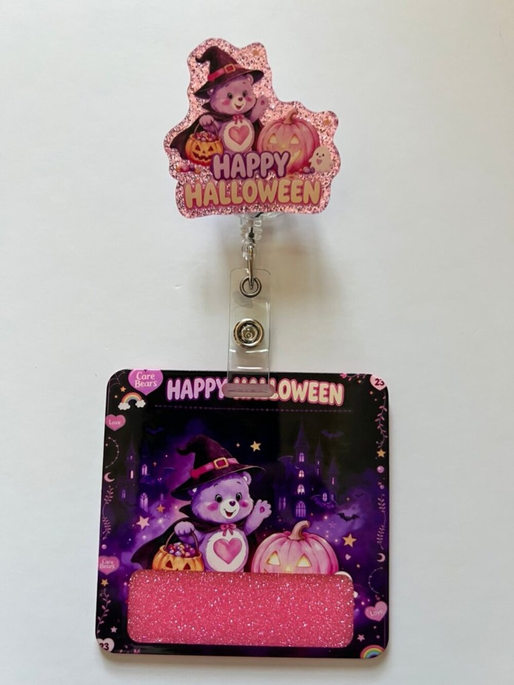 Care Bears Halloween Retractable Badge Reel & Badge Buddy Set